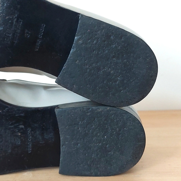 Prada Cream Patent Leather Loafers - Picture 13 of 16